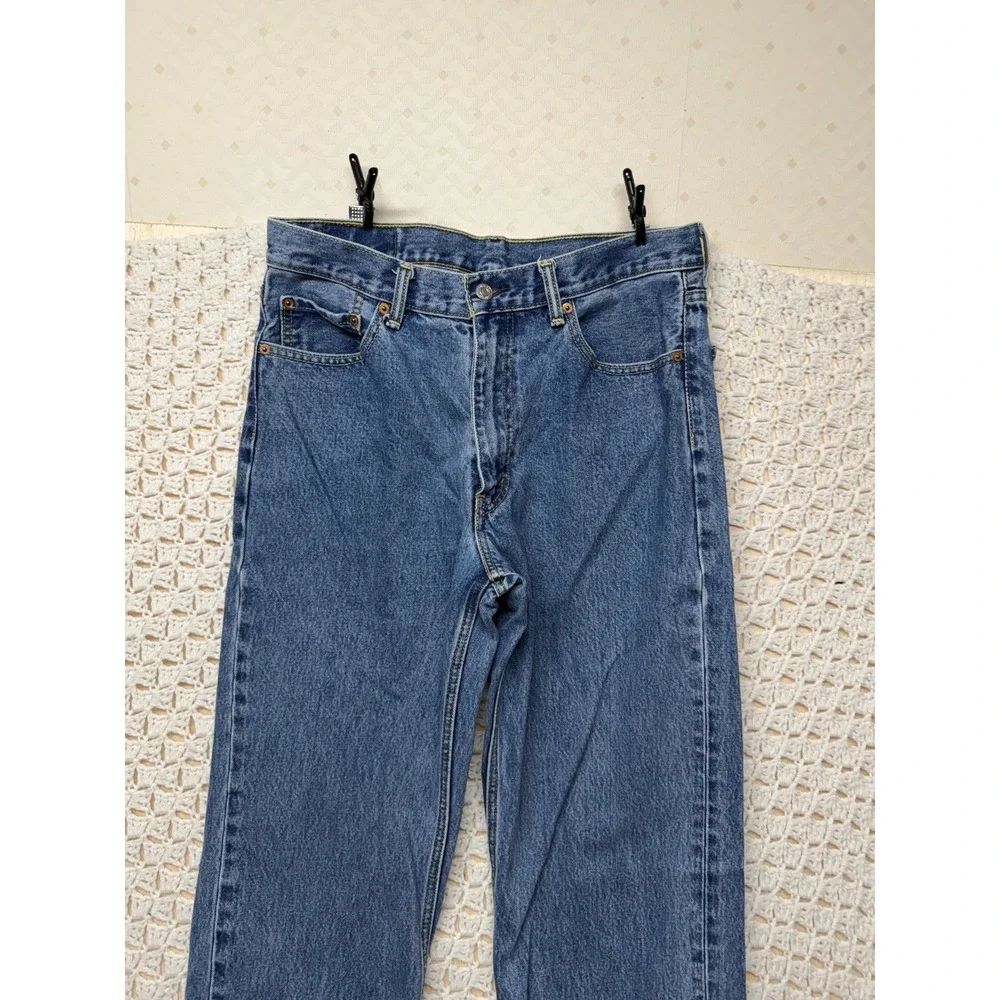 Levis 550 Jeans Men's 34x34 Fits 32x32 Blue Denim Straight Leg 100%Cotton